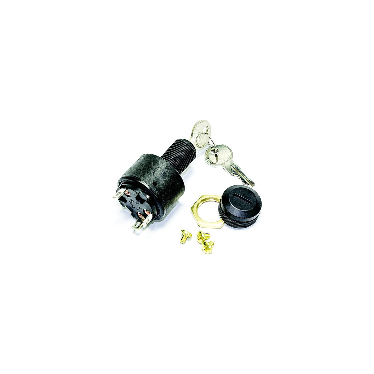 Sierra MP41030 Conventional 3 Position 5/8" Polyester 3 Screw Terminal 12V 15 Amp Ignition Starter Switch