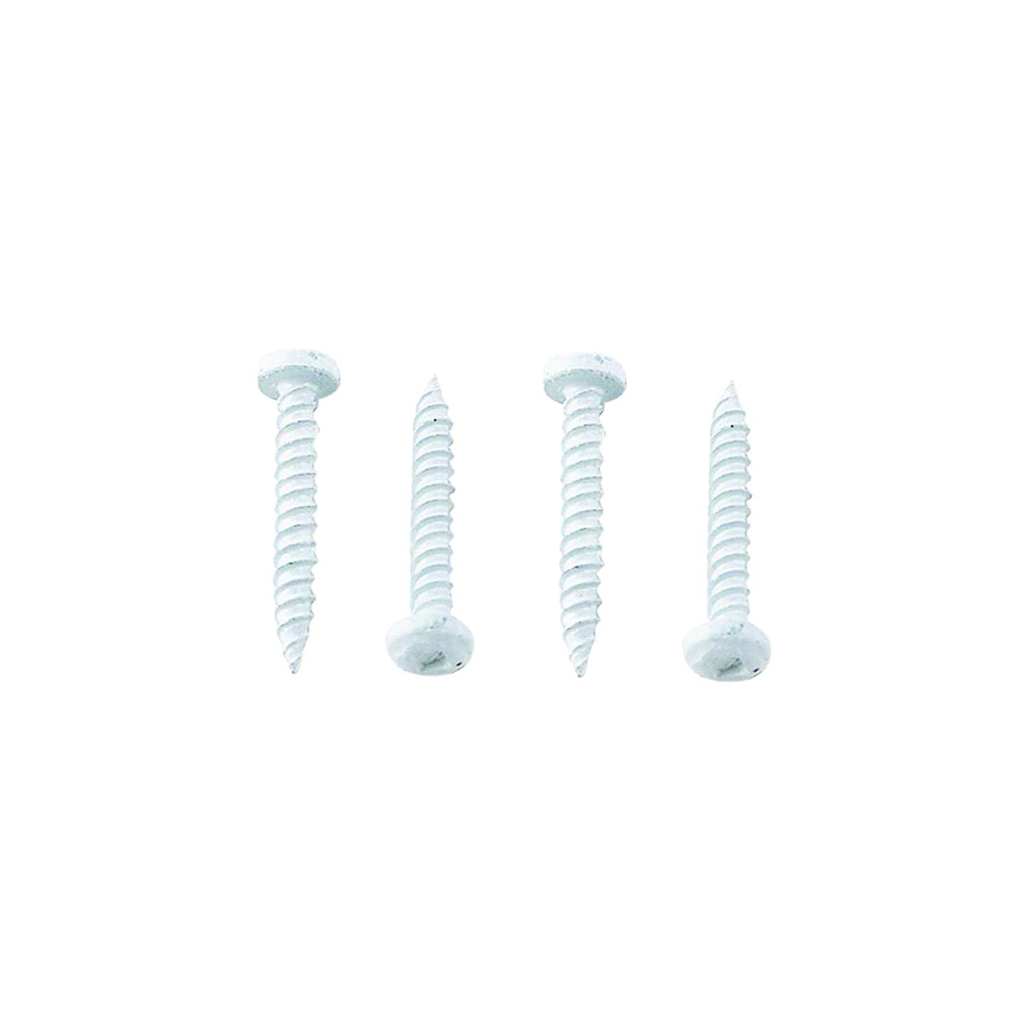 AP Products 012PSQ50W8X1 Pan Head Square Recess Screw, 8 x 1, White, 50/pk