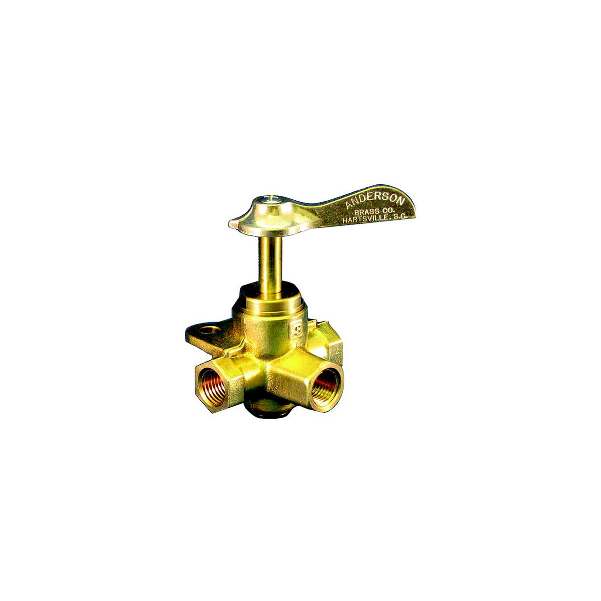 Brass Three-Way Valve, 1/4" FNPT (Click Valve)-Supply Nautica
