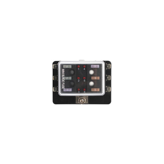 Cole Hersee 880025BP SD MINI Fuse Block, 6-Gang