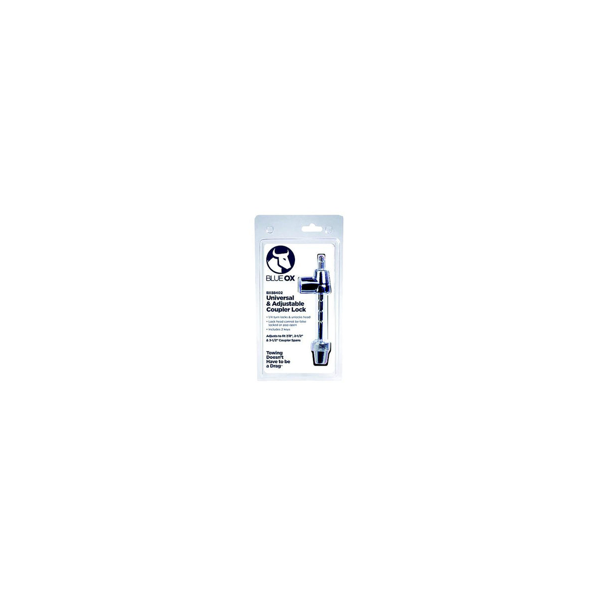 Blue Ox BX88402 Universal, Adjustable Pin Style Coupler Lock-Supply Nautica