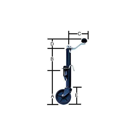 Bal Products 29005 Top Wind Swivel Mount 800 lb Capacity Tongue Jack for RV Trailers