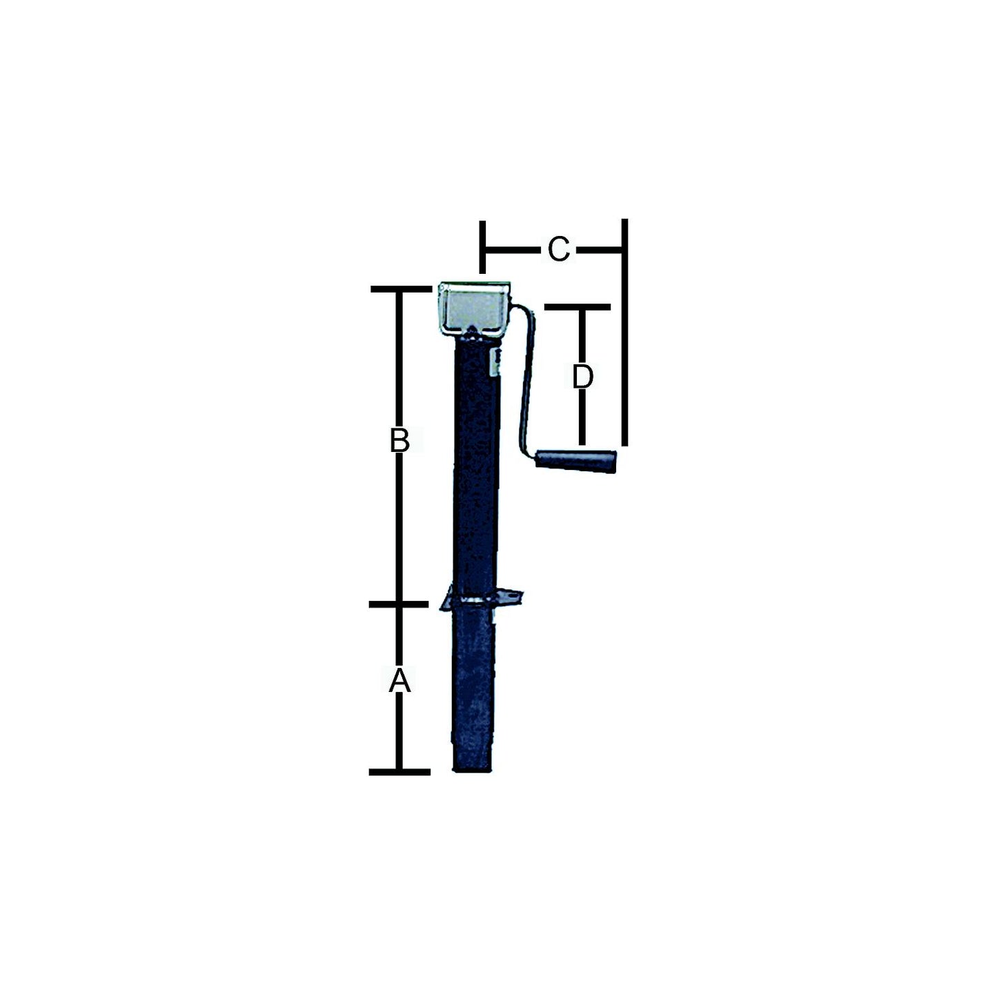 Bal Products 29025B Side Wind A-Frame 2,000 lb Capacity Tongue Jack for RV Trailers