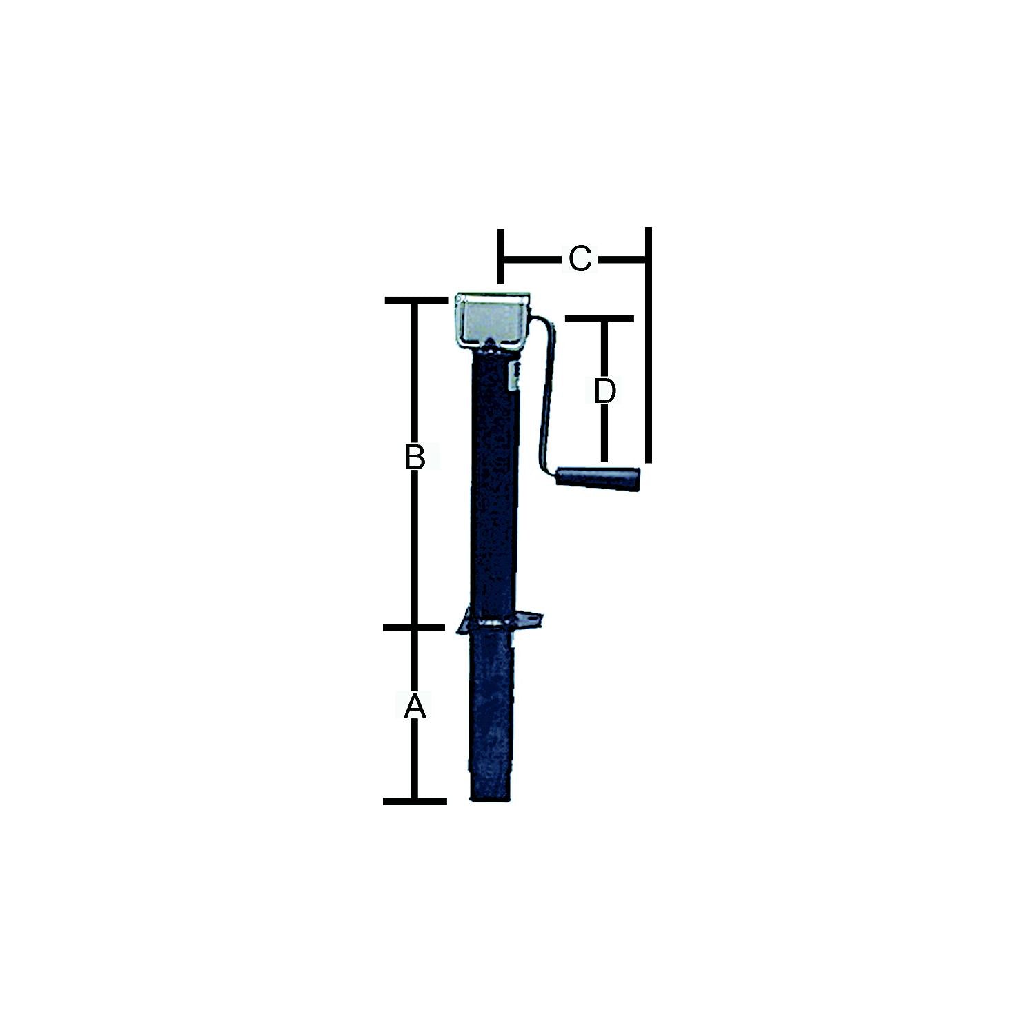 Bal Products 29025B Side Wind A-Frame 2,000 lb Capacity Tongue Jack for RV Trailers