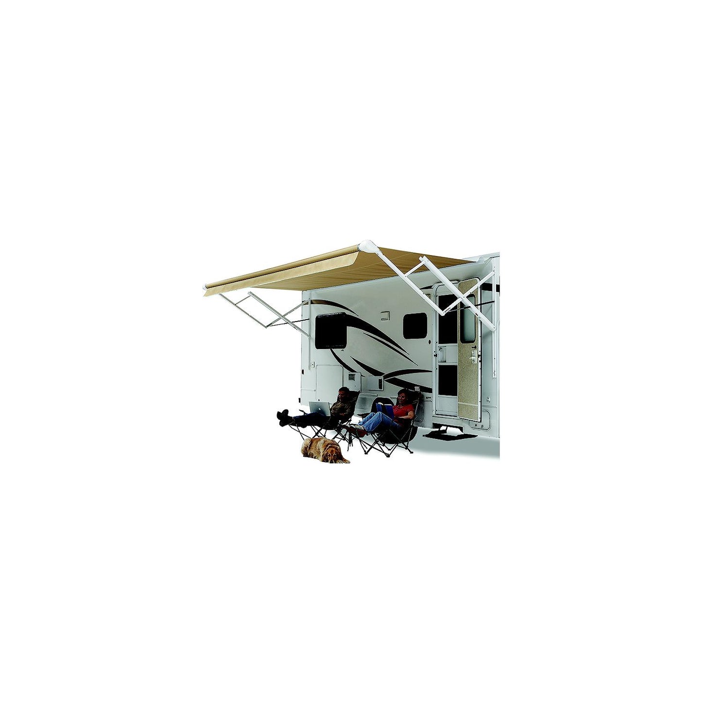 Carefree Adjustable Pitch Travel'r Arm Set, Polar White