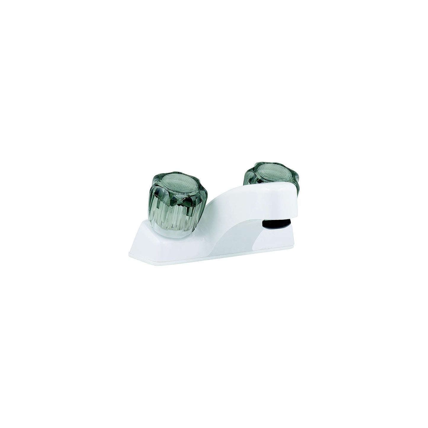 Utopia Lavatory 4" Faucet, White w/Smoked Handles