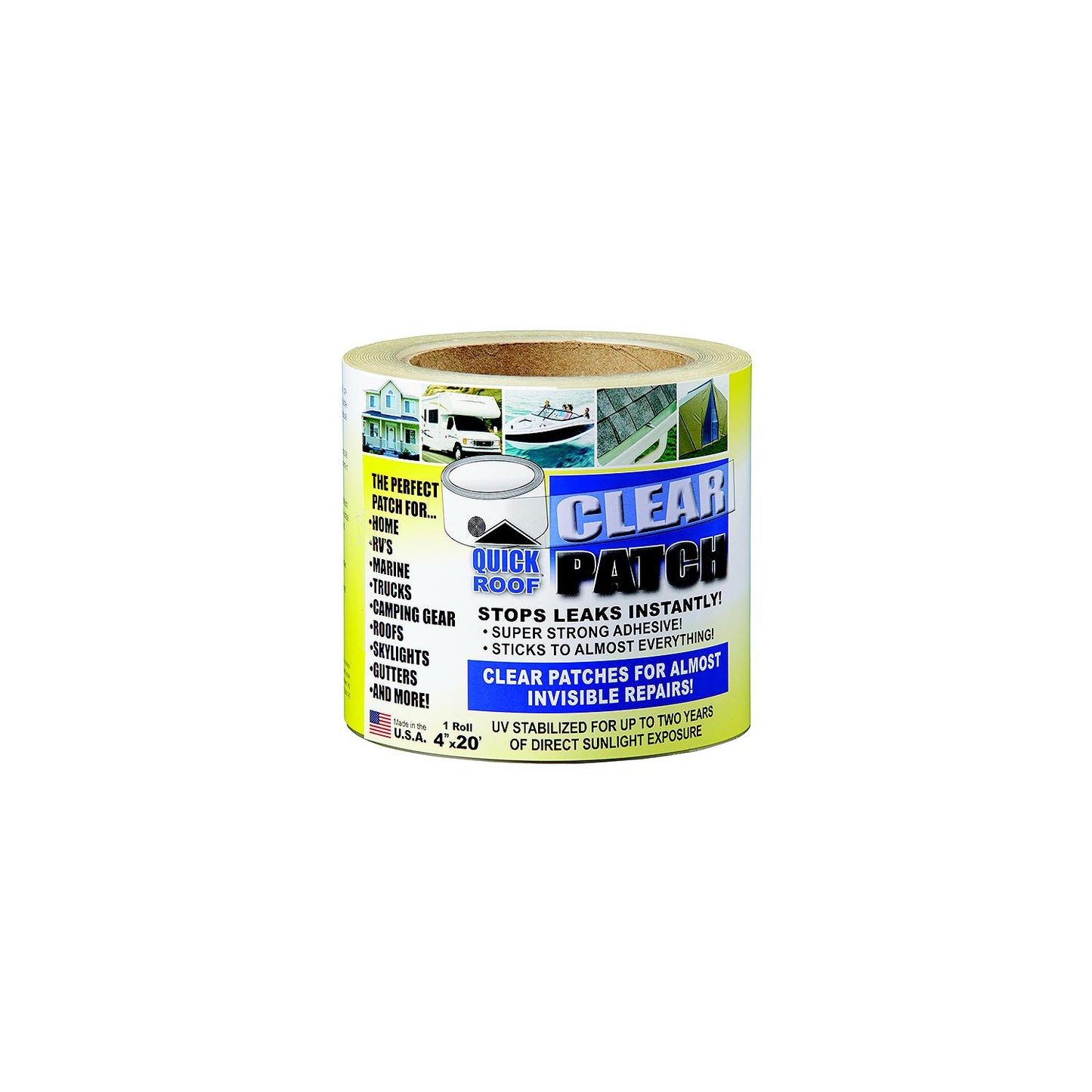 Quick Roof™ QRCP420 Clear Patch, 4" x 20"