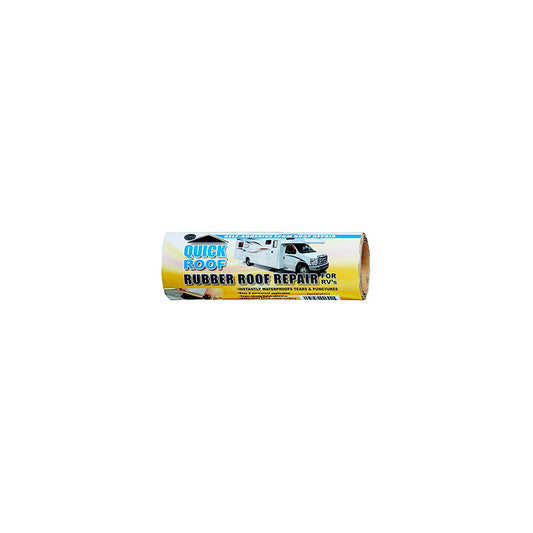 Quick Roof RQR624 Instant Waterproofing For Rubber Roofs, Black Adhesive/White EPDM, 6" x 24"