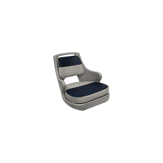 Wise 8WD0153660 Freshwater Bucket Seat W/Cushions, Gray/Navy - Gray Shell