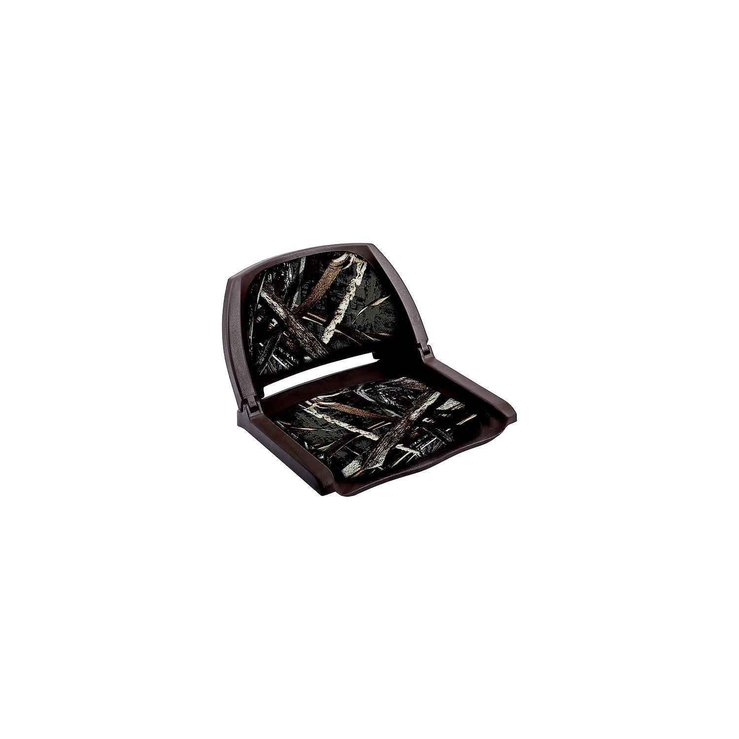 Wise 8WD139CLSB733 Deluxe Molded Plastic Fold-Down Seat w/Cushions, Advantage Max5/Brown Shell