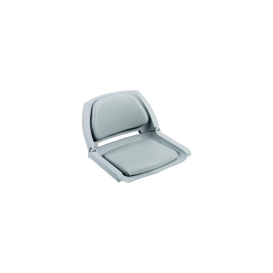 Wise 8WD139LS717 Deluxe Molded Plastic Fold-Down Seat w/Cushions, Gray/Gray