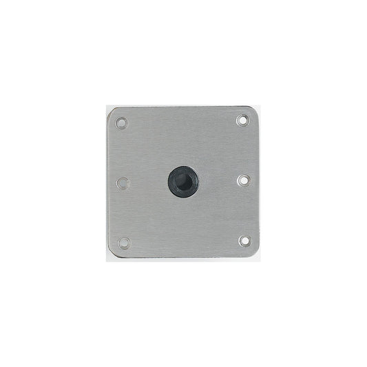 Attwood Lock'N-Pin 3/4" Base Plate 7" x 7" Non-Threaded Stainless Steel w/Nylon Bushing