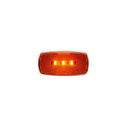 Optronics Surface Mount LED Marker/ Clearance Light w/Reflex, White Base, Amber Lens