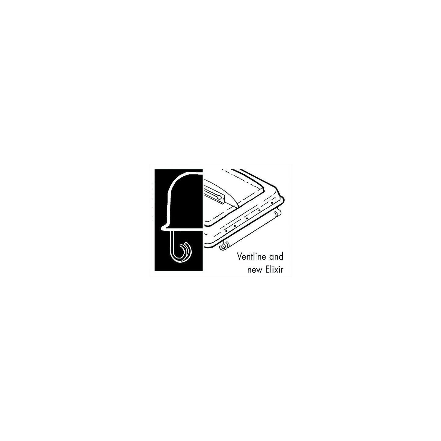 Camco Unbreakable Polycarbonate Elixer & Ventline Vent Lid 14" x 14", White
