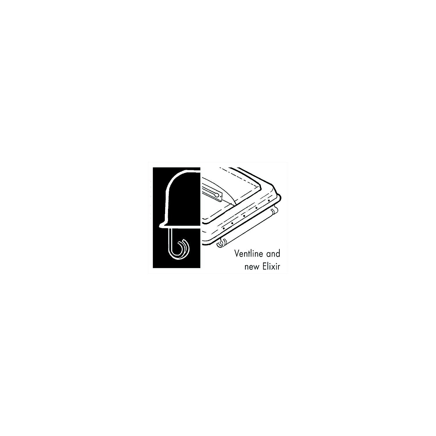 Camco Unbreakable Polycarbonate Elixer & Ventline Vent Lid 14" x 14", White