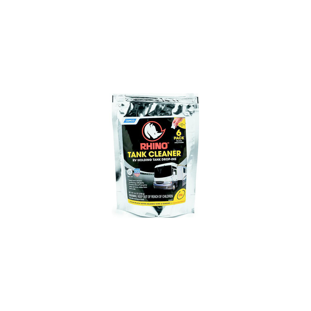 Camco Rhino™ Holding Tank Cleaner, Drop Ins, 6/pk