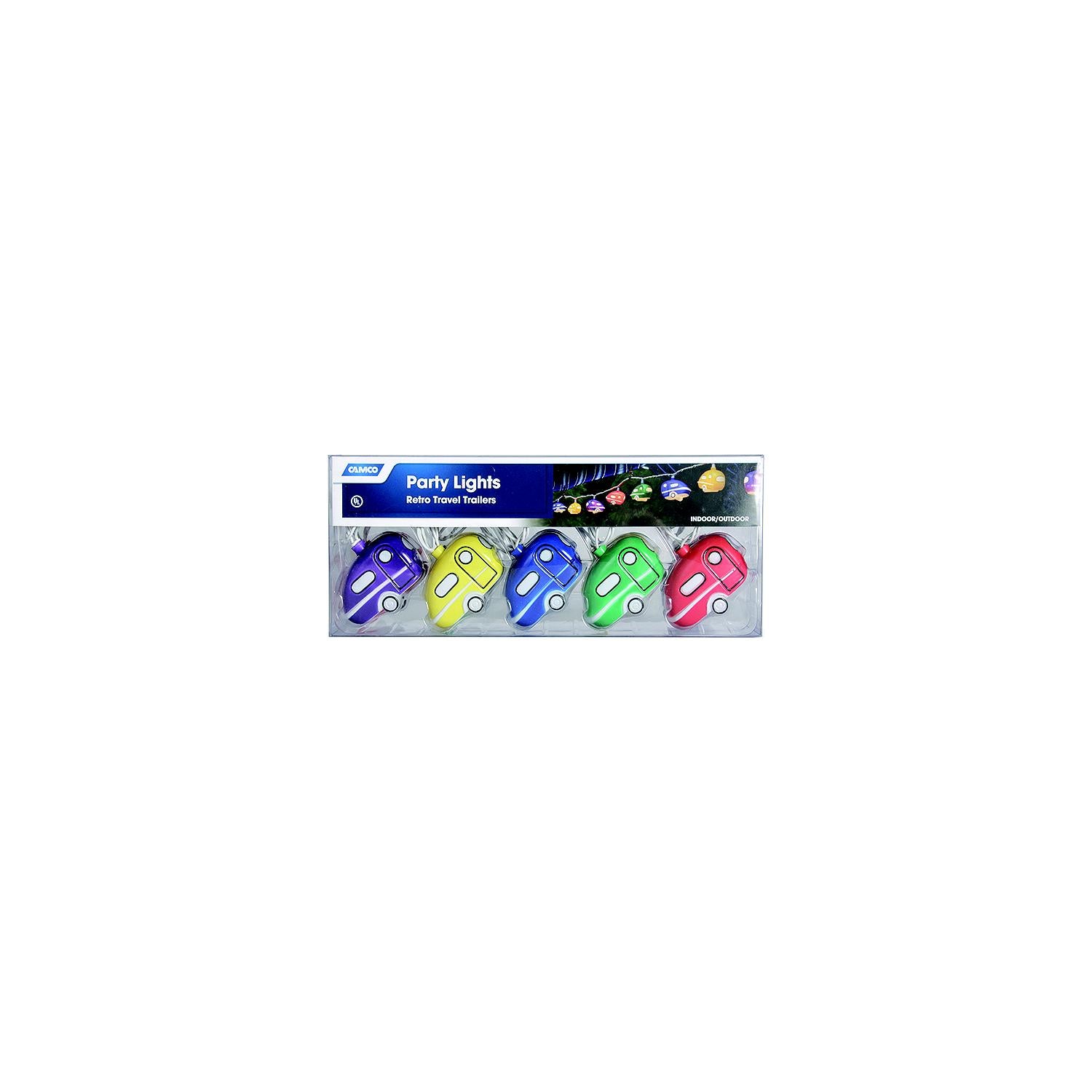 Camco Retro Travel Trailer 42655 Party Lights (Includes 10 Lights, Connector, 2 Spare Bulbs and Fuse)