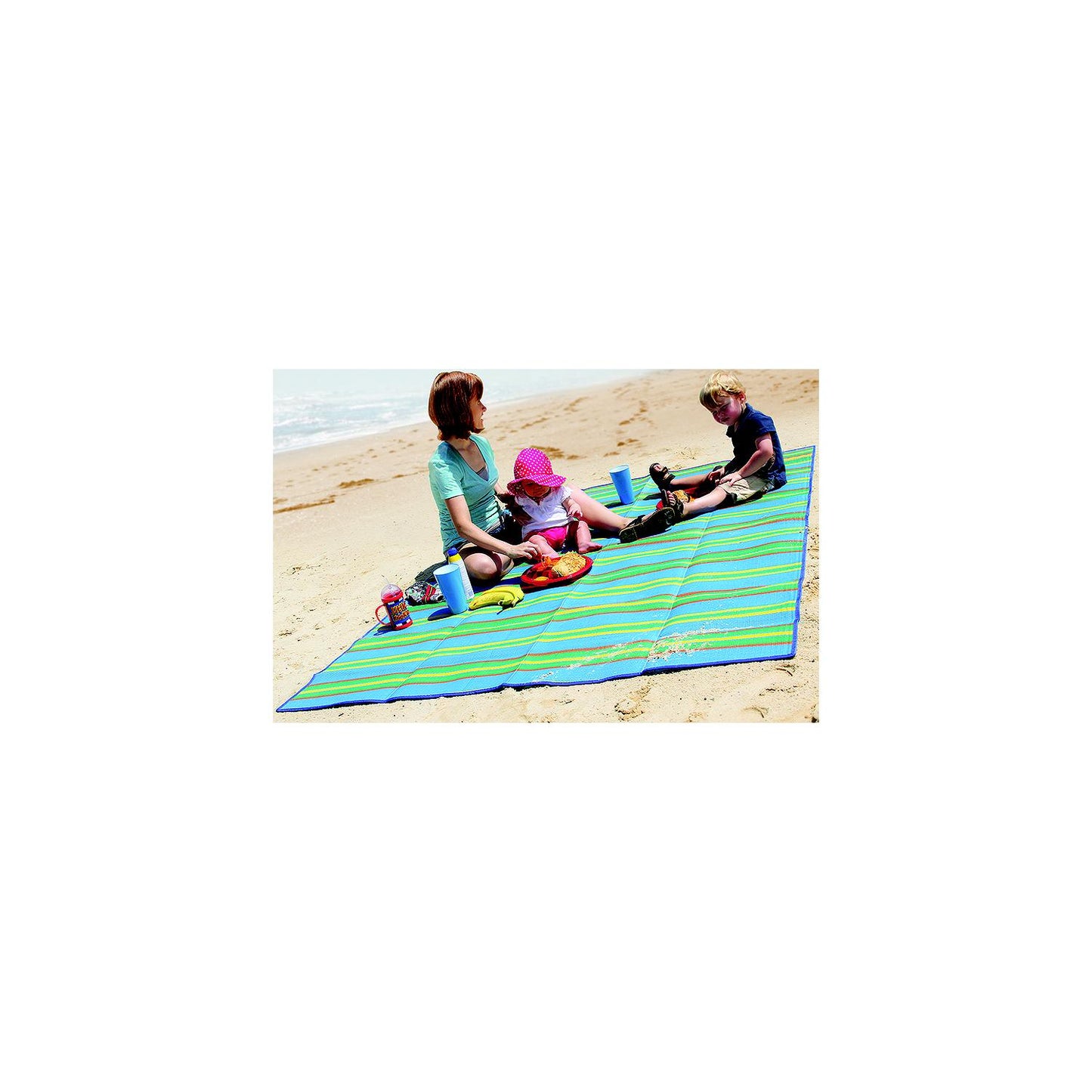 Camco 42814 72" x 108" Handy Mat, Orange/Green/Blue/Yellow