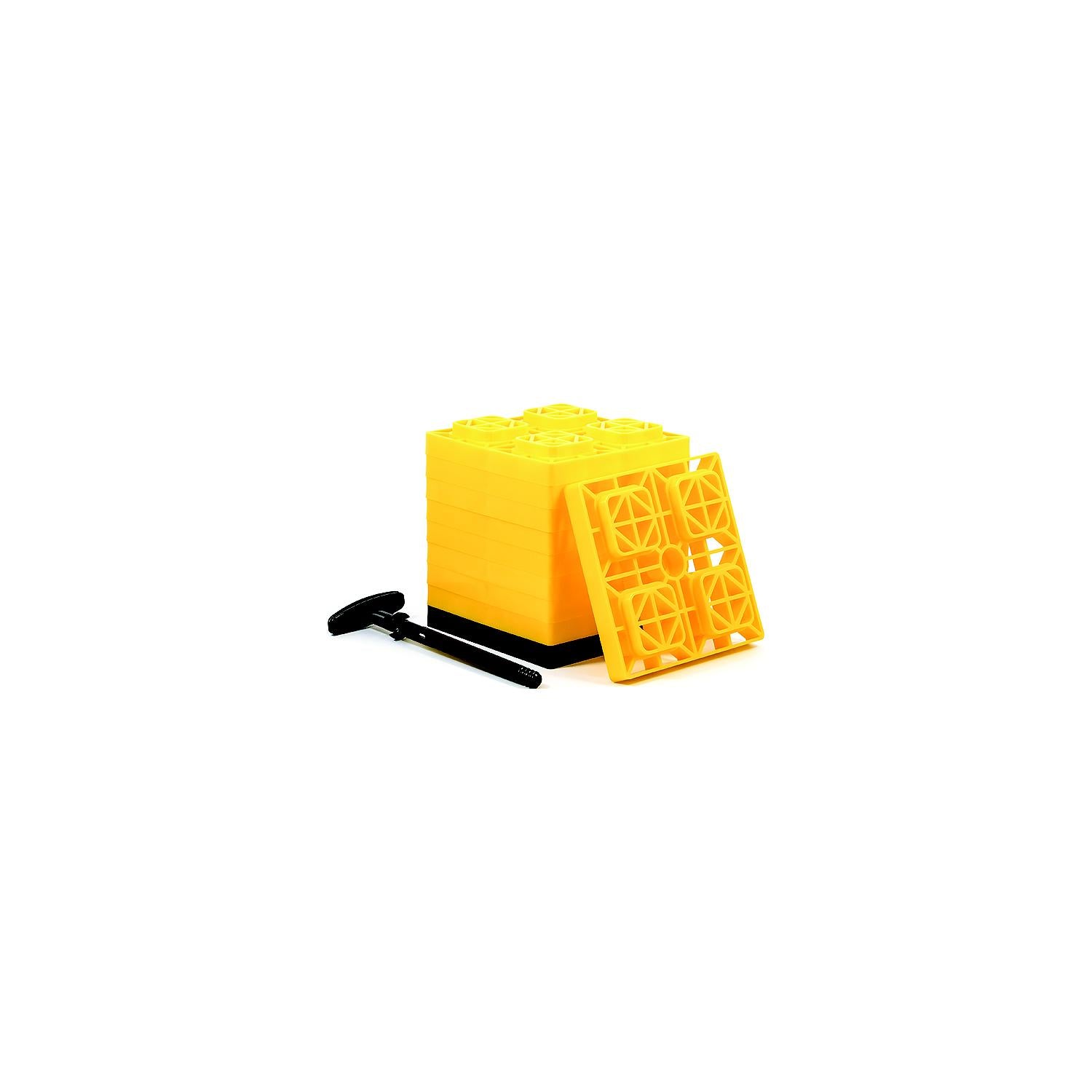 Camco 44512 FasTen 2 x 2 Leveling Blocks, Yellow, 10/pk