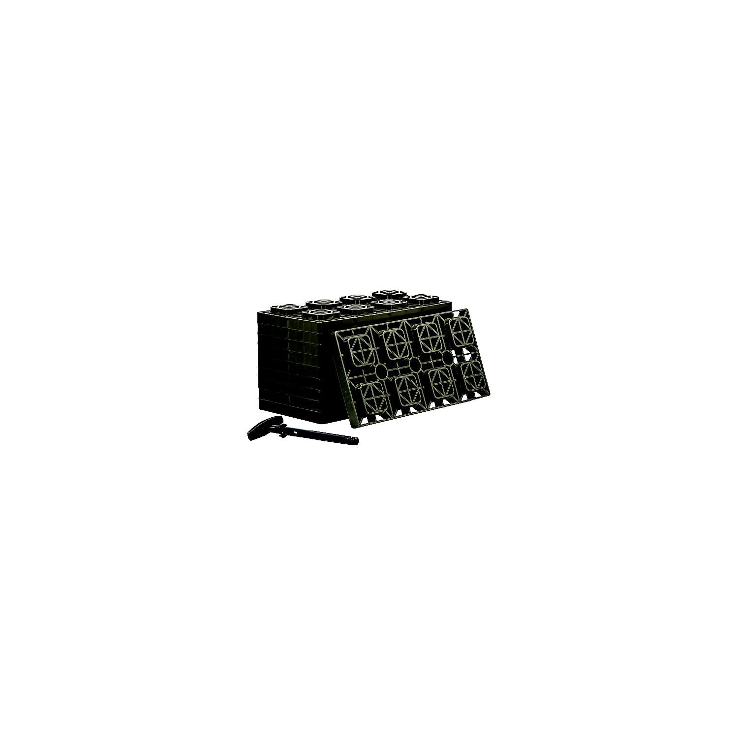 Camco 44525 FasTen 4 x 2 Leveling Blocks, Brown, 10/pk