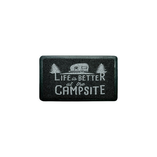 Camco 53200 Life Is Better At The Campsite Scrub Mat, Gray