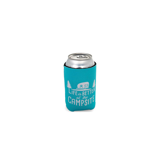 Camco 53249 Life Is Better At The Campsite Can Holder, Teal, Better At Campsite