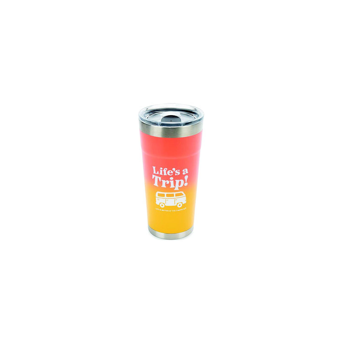 Camco 53318 Life's A Trip Tumbler, 20 oz., Orange/Yellow-Supply Nautica