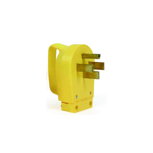 Camco 55252 Yellow PowerGrip Replacement RV Plug with Handle