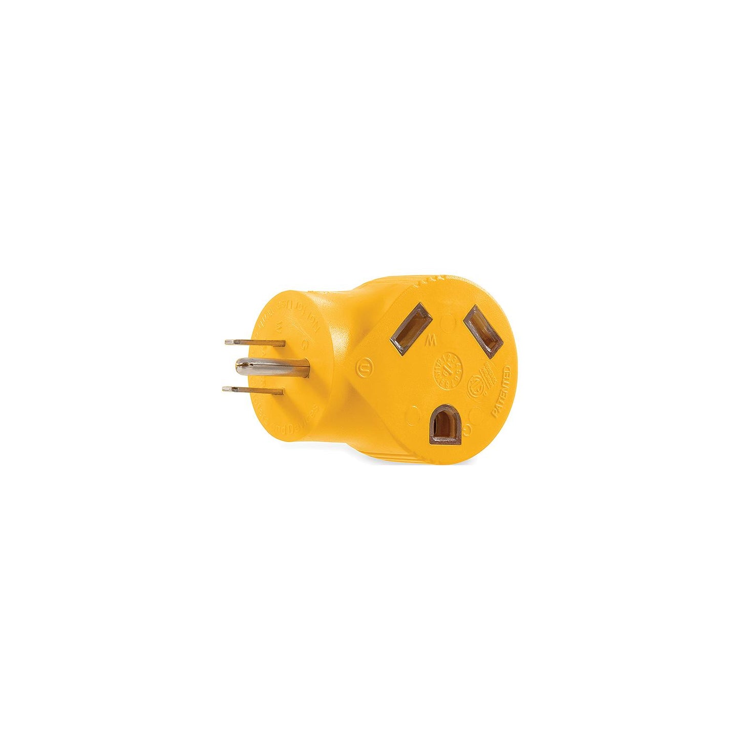 Camco 90° Electrical Adapter, 15A Male, 30A Female