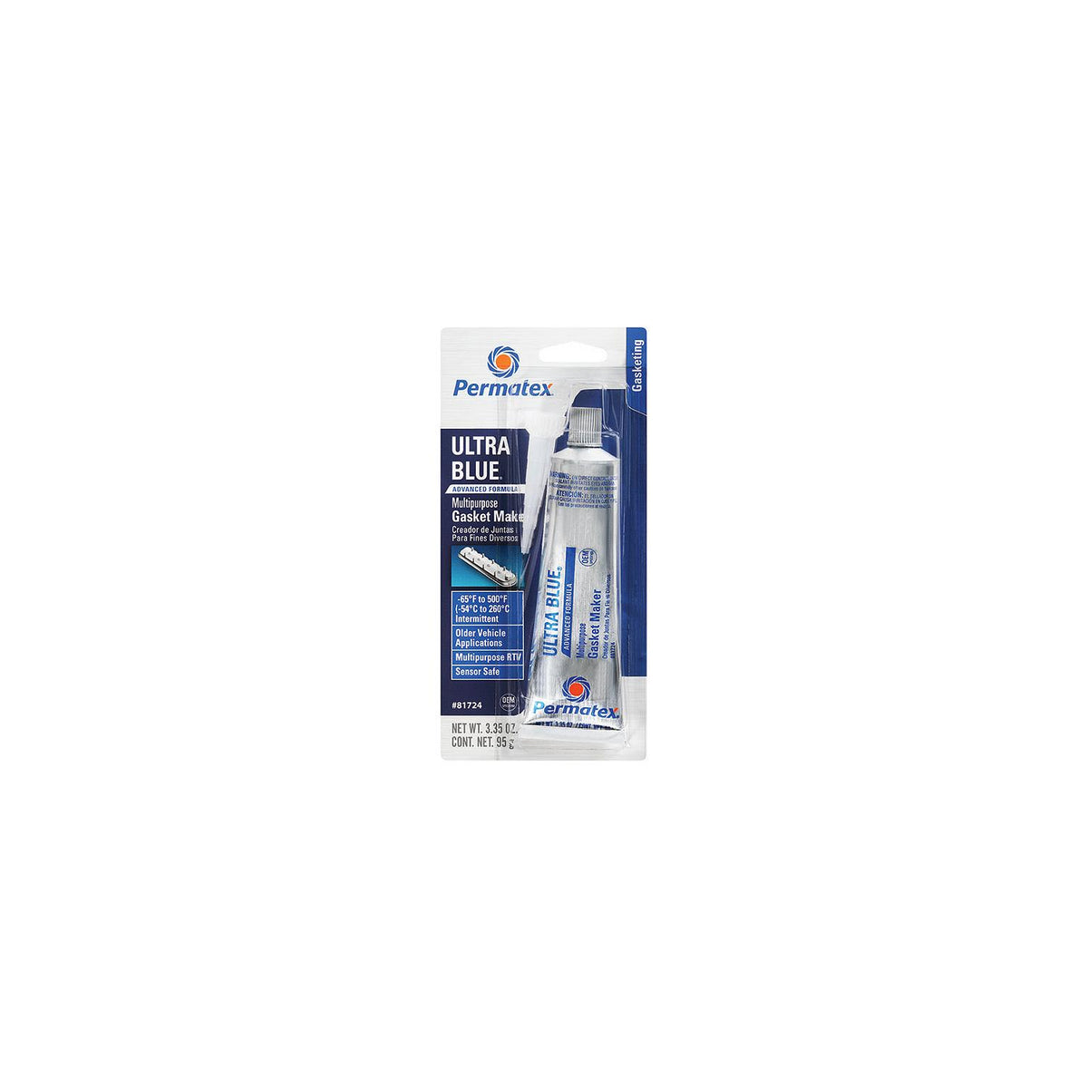 Permatex 81724 Ultra Blue® Multipurpose RTV Silicone Gasket Maker, 3.35 oz.