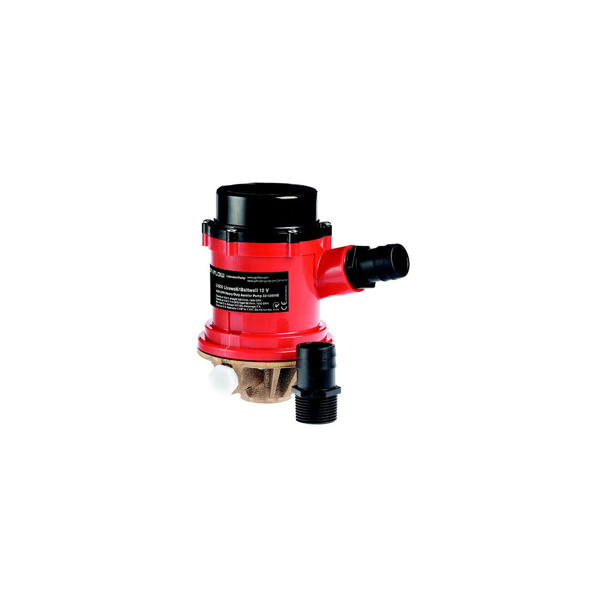 Johnson Pump 16004B24 Model 1600 Pro Series Livewell/Baitwell Pump, 24V