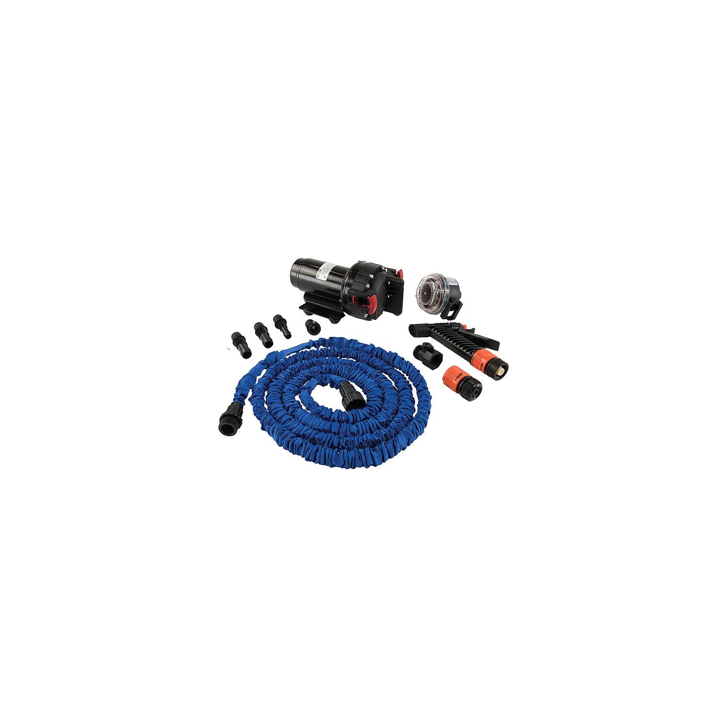 Johnson Pump 6260616 Aqua Jet™ Wash Down 5.2 Gpm Pump Kit w/ Blue Collapsible Hose