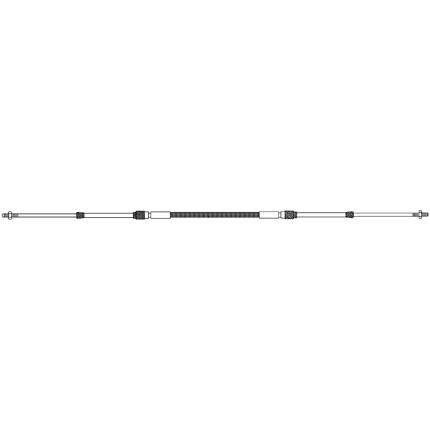UFLEX C8 3300 Type Premium Universal Style Engine Control Cable 10-32 UNF, 40'