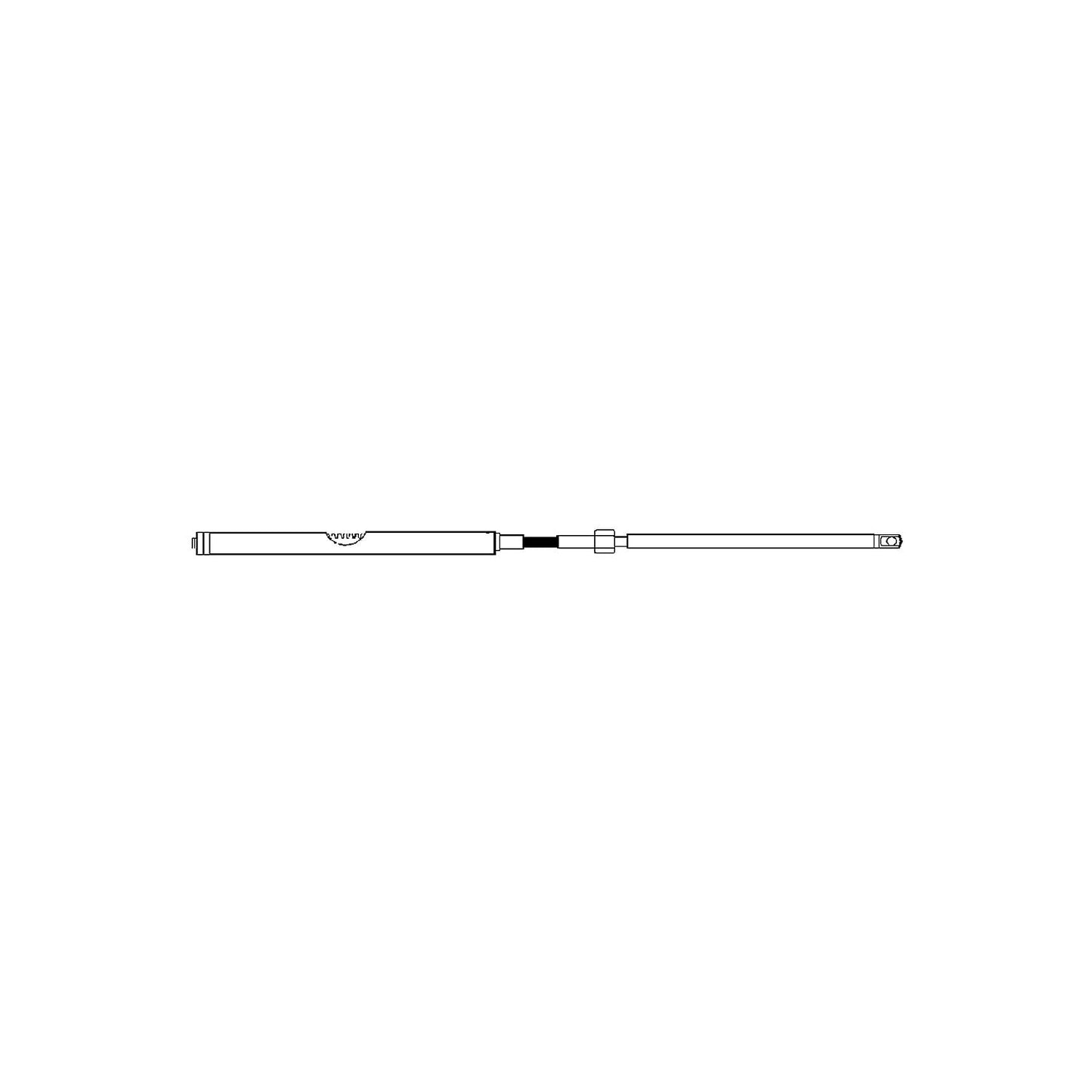 UFLEX M86 Universal Rack & Pinion Steering Cable (Replaces UFLEX, Morse Command 200 or Teleflex SSC124), 15'
