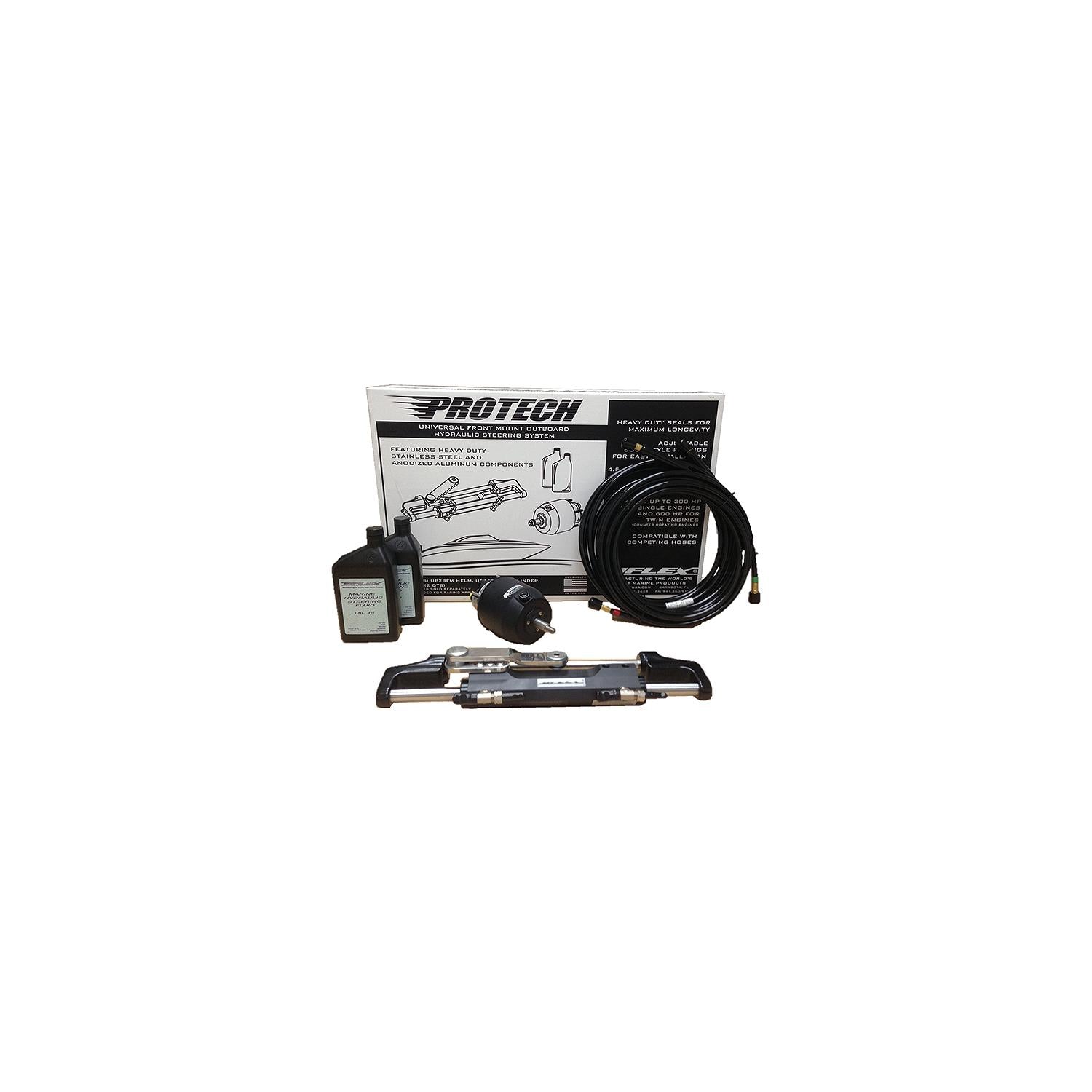Hydraulic Steering System for Mercury, Yamaha, Honda w/20' hoses included.