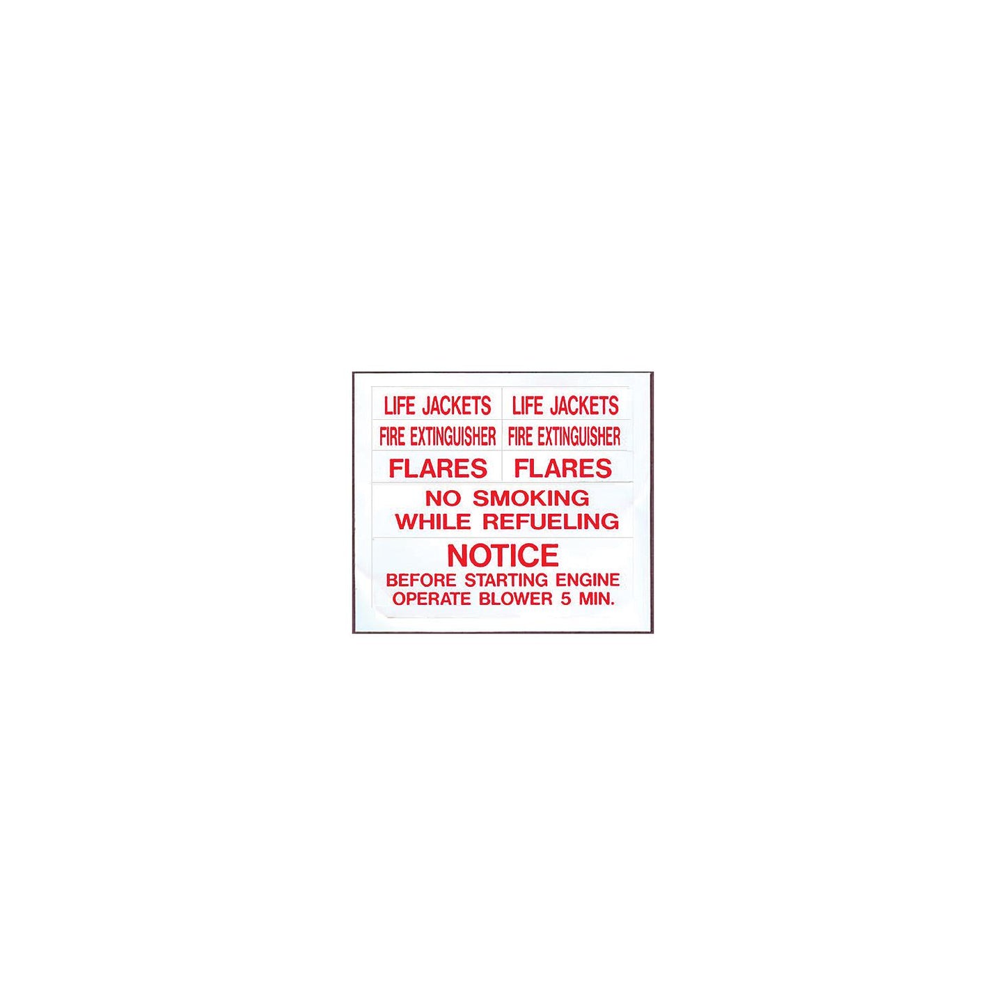 Red Safety Label Set