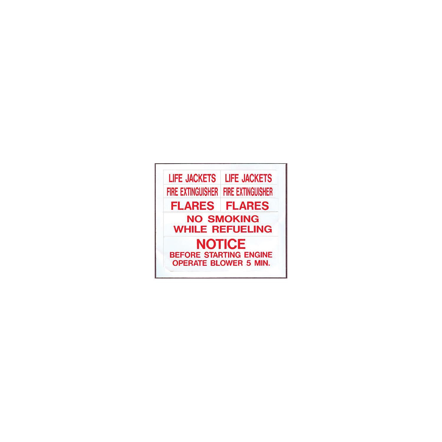 Red Safety Label Set