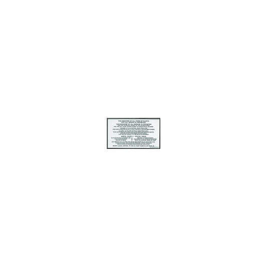 Anti-Dumping Plaque