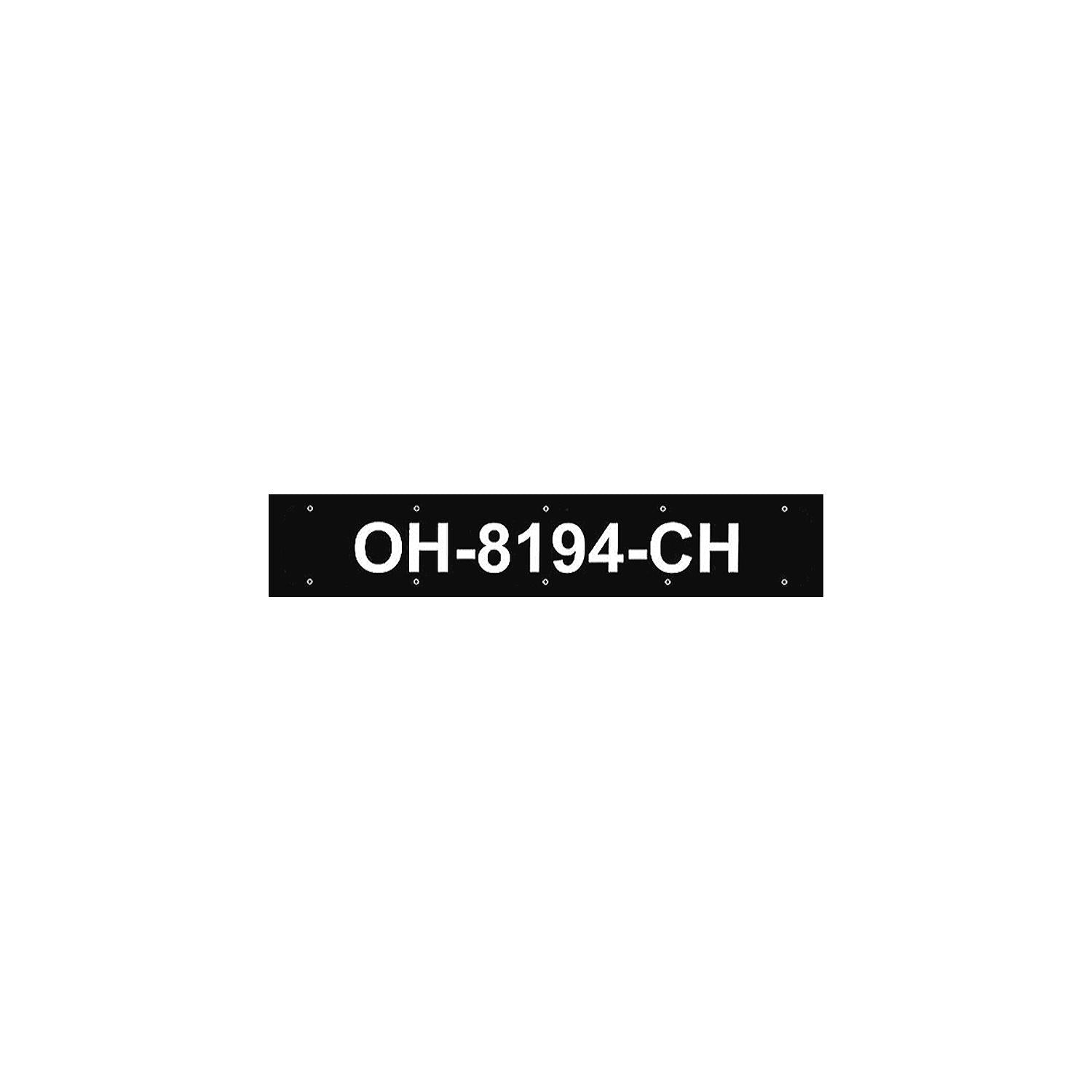 24" Boat Registration Plates, Black