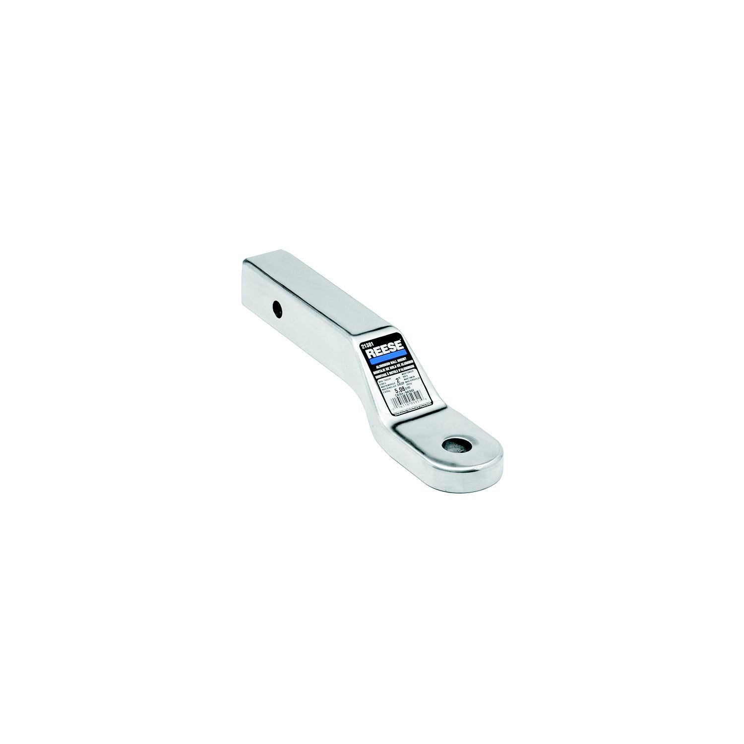 Reese 40382 Polished Aluminum 8,000 lb Capacity 10 5/8" Ball Mount with 3" Rise & 4" Drop