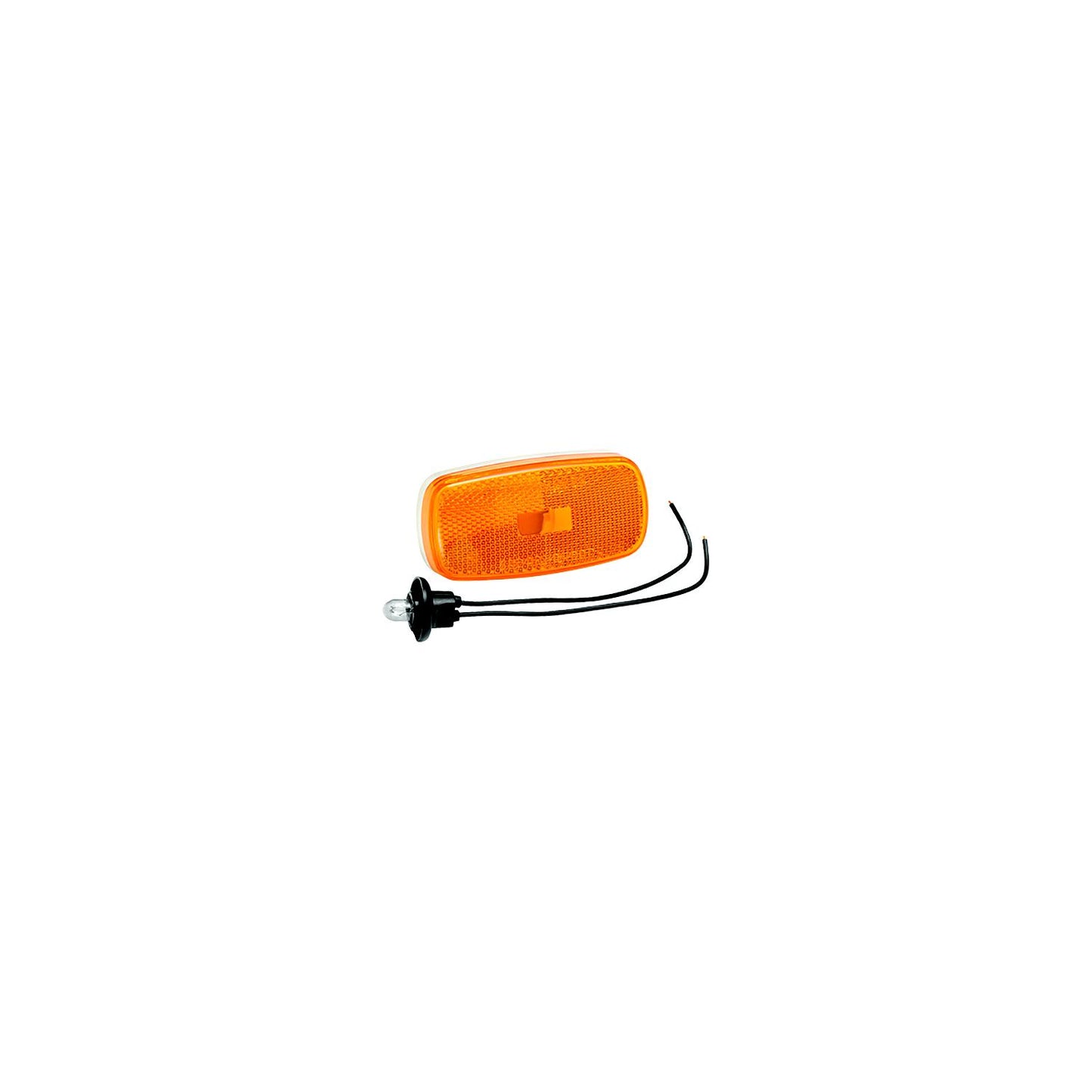 Bargman 3159002 #59 Series Clearance/Side Marker Light, Red Light, White Base in Clam Pack