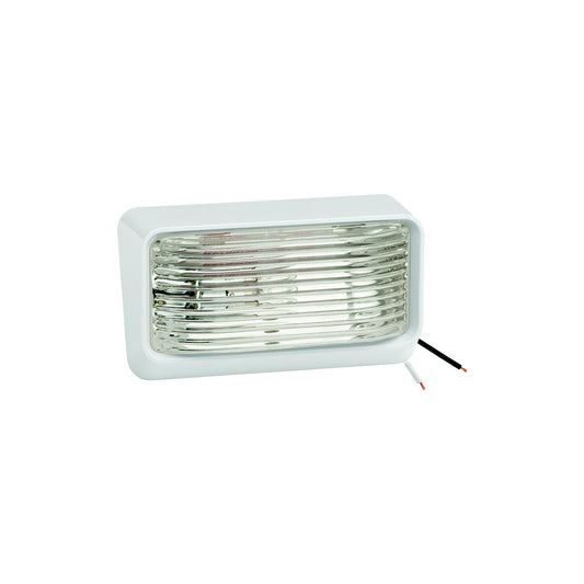 Bargman #78 12V Porch/Utility Light, White w/Clear Lens, Clam Pack-Supply Nautica