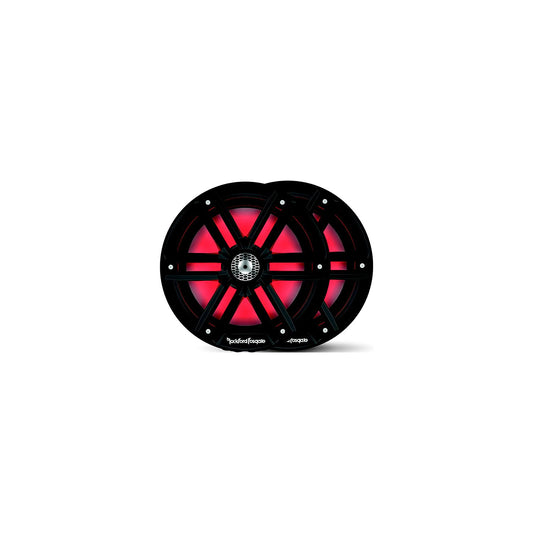 Rockford Fosgate M28B Color Optix™ Marine 2-Way Speakers, 8" Black / Stainless