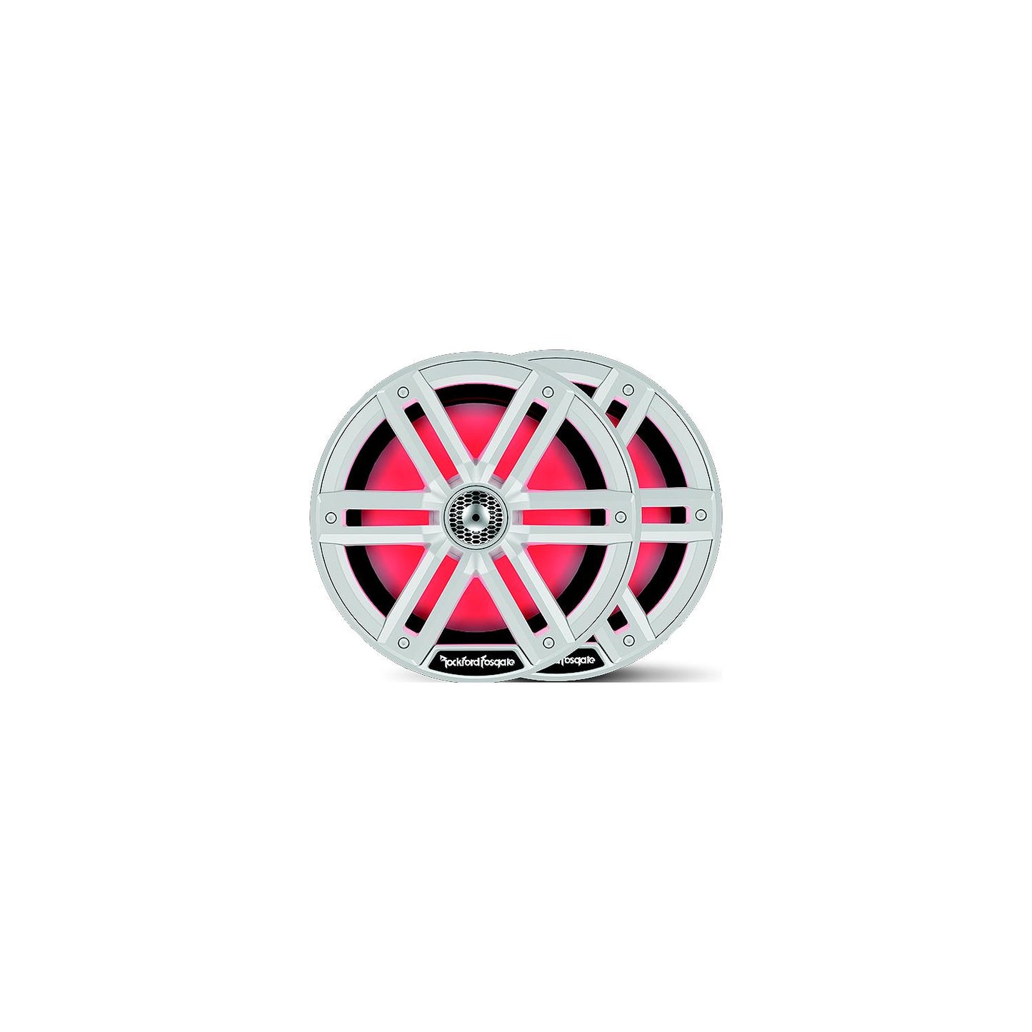 Rockford Fosgate M28 Color Optix™ Marine 2-Way Speakers, 8" White / Stainless