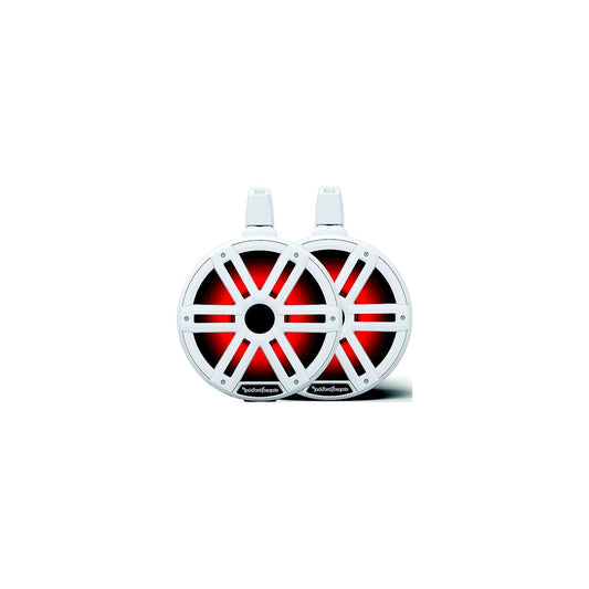 Rockford Fosgate M2WL10H Color Optix™ 2-Way Horn Loaded Wake Tower Speakers, 10" w/ White & Stainless Grills