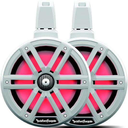 Rockford Fosgate M2WL8 Color Optix™ 2-Way Wake Tower Can Speakers, 8" w/ Black & Stainless Grills
