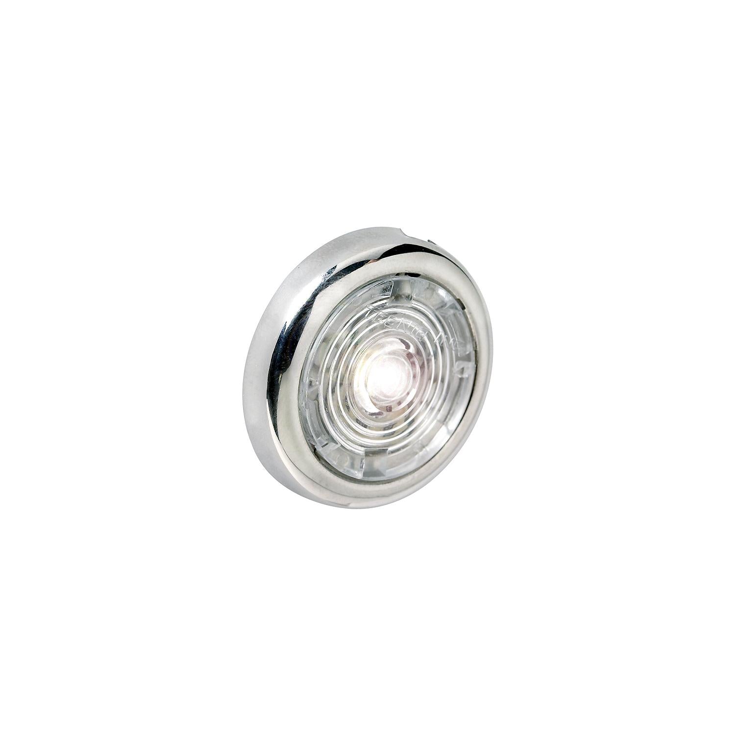 1-1/2" White Interior/Exterior Light w/SS Bezel