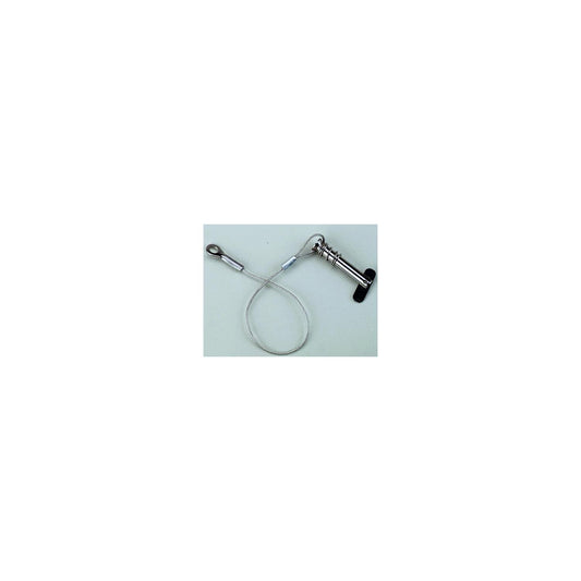 Tethered 1/4" Spring-Loaded Clevis Pin, Stainless Steel