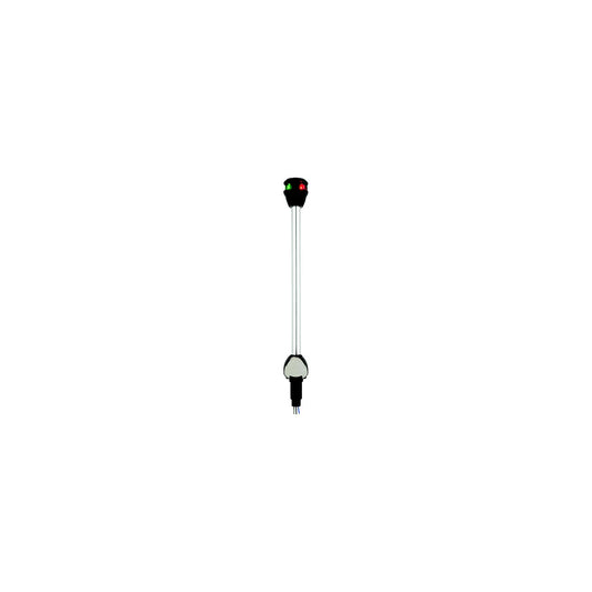Attwood LightArmor Bi-Color LED Navigation Pole Light, 14" Straight w/Task Light
