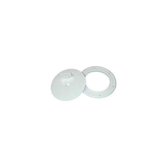T-H Marine Quick Release Deck Plate 8" Diameter, Polar White